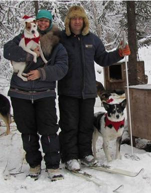 Dr. Claudia Sihler DVM and two of her pet dogs